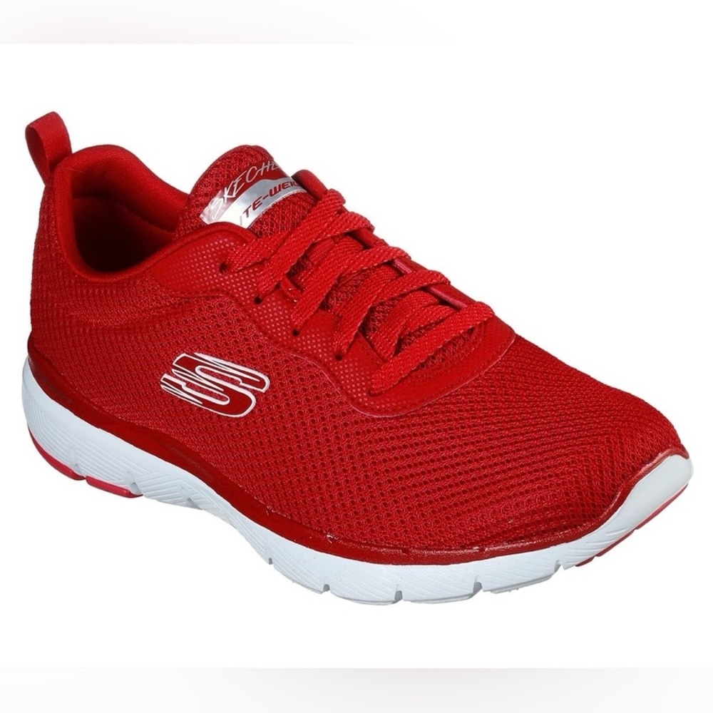 New in Box Skechers Flex Appeal 3.0 Shoe Air-Cooled Memory Foam Red Size 9